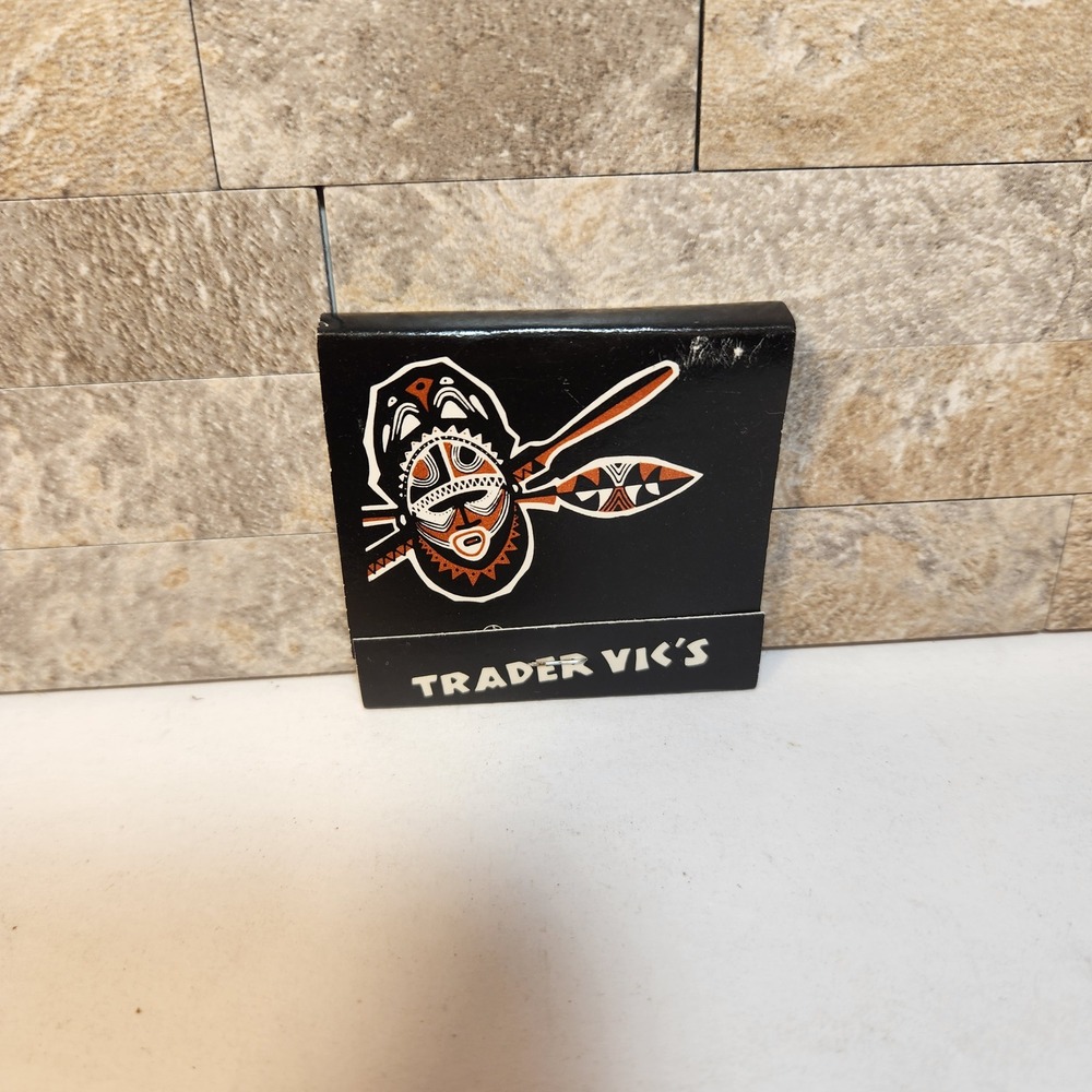 Vintage‎ Trader Vic's Matchbook Tiki Bar Emeryville California Watergate Logo